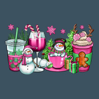 Pink Christmas Snowman Coffee Cups Urban Hoodie | Teevron