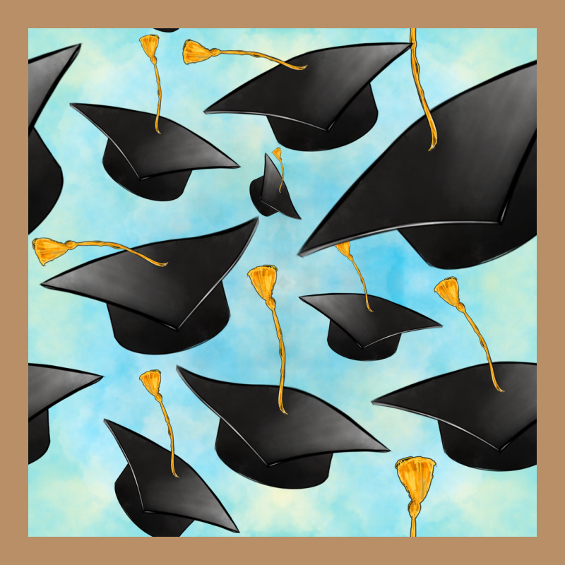 Graduation Cap Seamless Pattern Vintage Hoodie by BundleAndBundleShop | Teevron