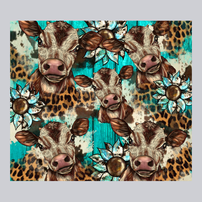 Western Cowhide Sunflower Baby Cow Heavyweight Sweatshirt by BarkalooDesign | Teevron