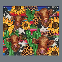 Western Cactus Sunflower Highlands Cow Heavyweight Sweatshirt | Teevron
