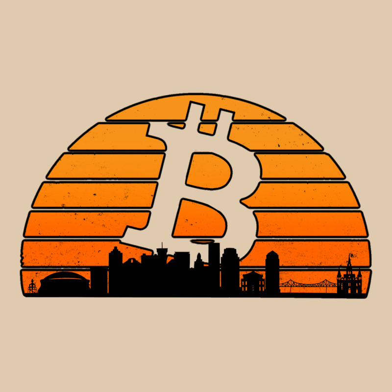 Bitcoin New Orleans Retro Sunset Heavyweight Sweatshirt by Jasminsmagicworld | Teevron