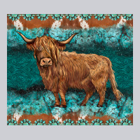 Turquoises Gemstones Cowhide Highland Cow Heavyweight Sweatshirt | Teevron