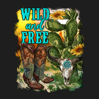 Wild And Free Cowgirl Boots Heavyweight Hoodie | Teevron