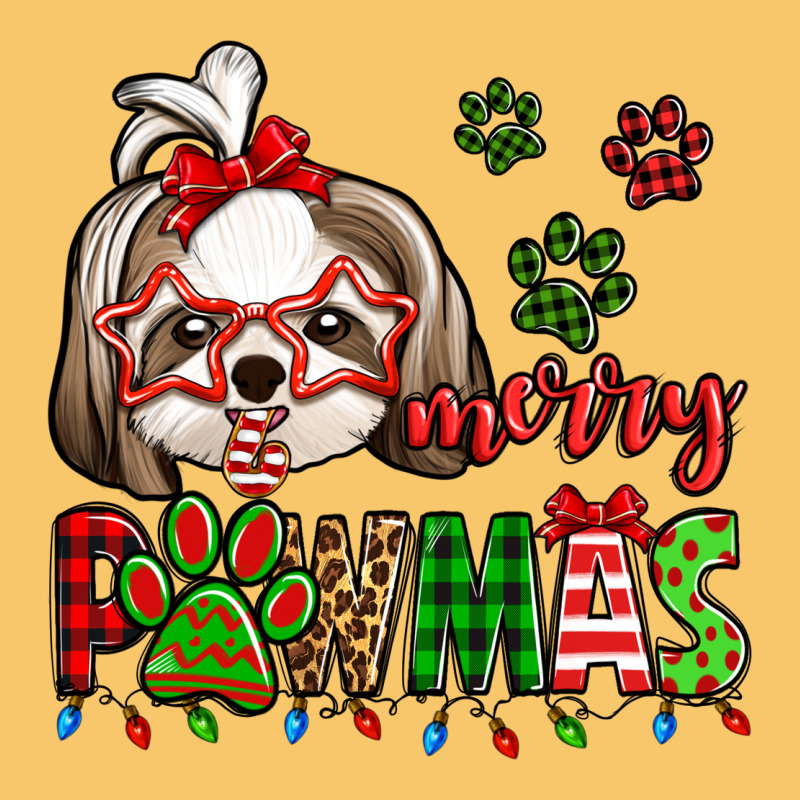 Merry Pawmas Christmas Shih Tzu Vintage Hoodie by Jasminsmagicworld | Teevron
