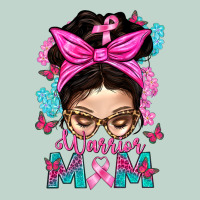 Warrior Mom Messy Bun With Flowers Zipper Hoodie | Teevron