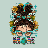 Western Messy Bun Mom With Sunflower Zipper Hoodie | Teevron