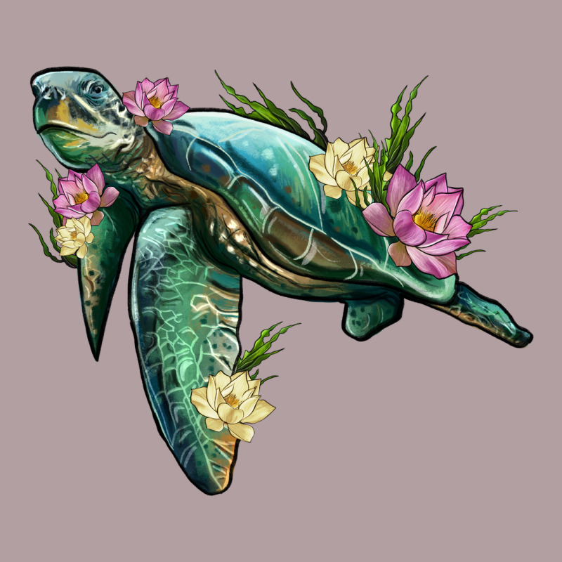 Sea Turtle With Lotus Vintage Hoodie by Artiststas | Teevron