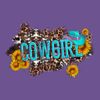 Western Cowgirl And Sunflower With Hat And Cowhide Leopard Vintage Tee | Teevron
