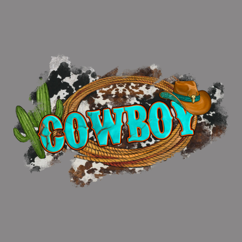 Western Cowboy And Hat With Cactus And Cowhide Vintage Tee by Artiststas | Teevron