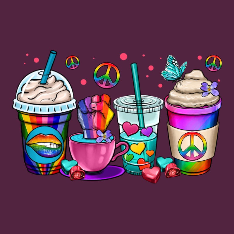 Pride Lgbtq Coffee Cups Urban Hoodie by OliviaCreatesArt | Teevron