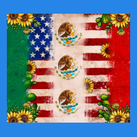 American Flag Mexico Flag Sunflower Cactus Premium Hoodie | Teevron