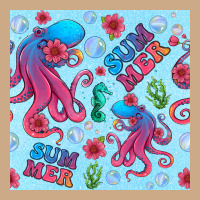 Summer And Octopus Seamless Pattern Vintage Hoodie | Teevron