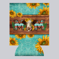 Mom Hereford Cattle Sunflowers On Tooled Leather Regular Can Cooler Heavyweight Sweatshirt | Teevron