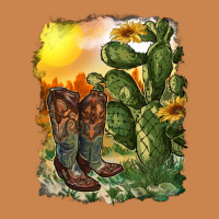 Western Boots With Cactus And Desert Heavyweight Hoodie | Teevron