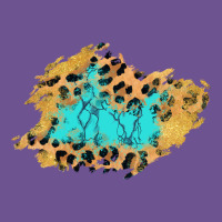 Glitter Leopard Turquoise Patch Vintage Tee | Teevron