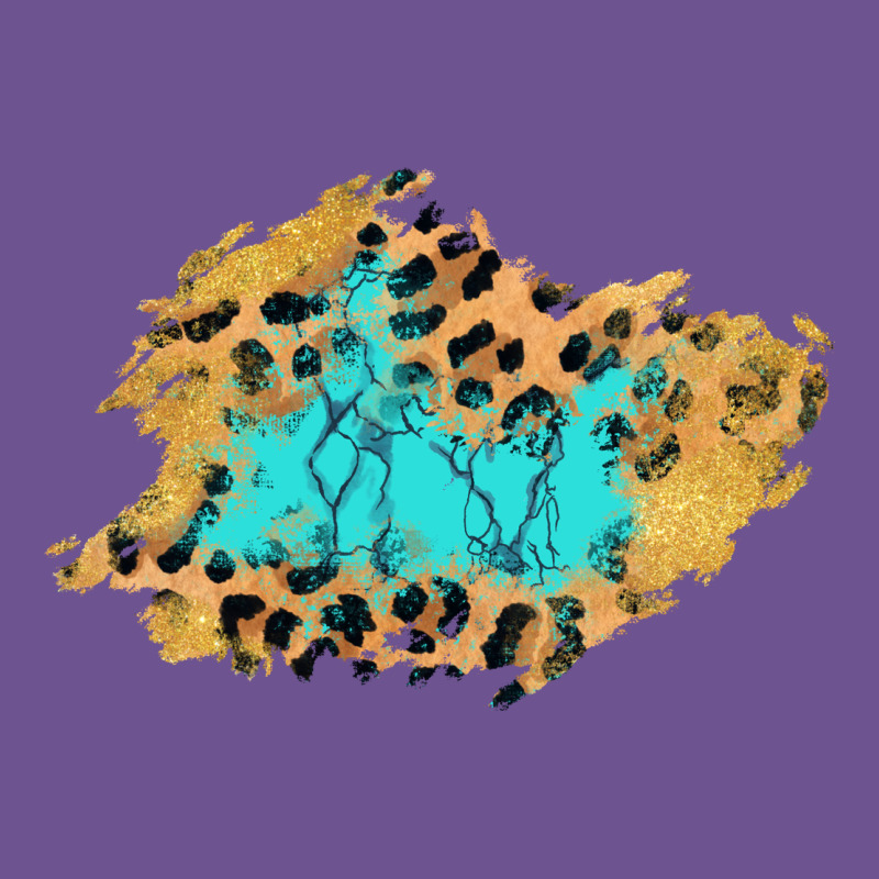 Glitter Leopard Turquoise Patch Vintage Tee by AdoDesignShop | Teevron