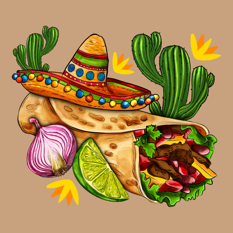 Burrito  With Sombrero And Union With Cactus Vintage Tee by AdoDesignShop | Teevron