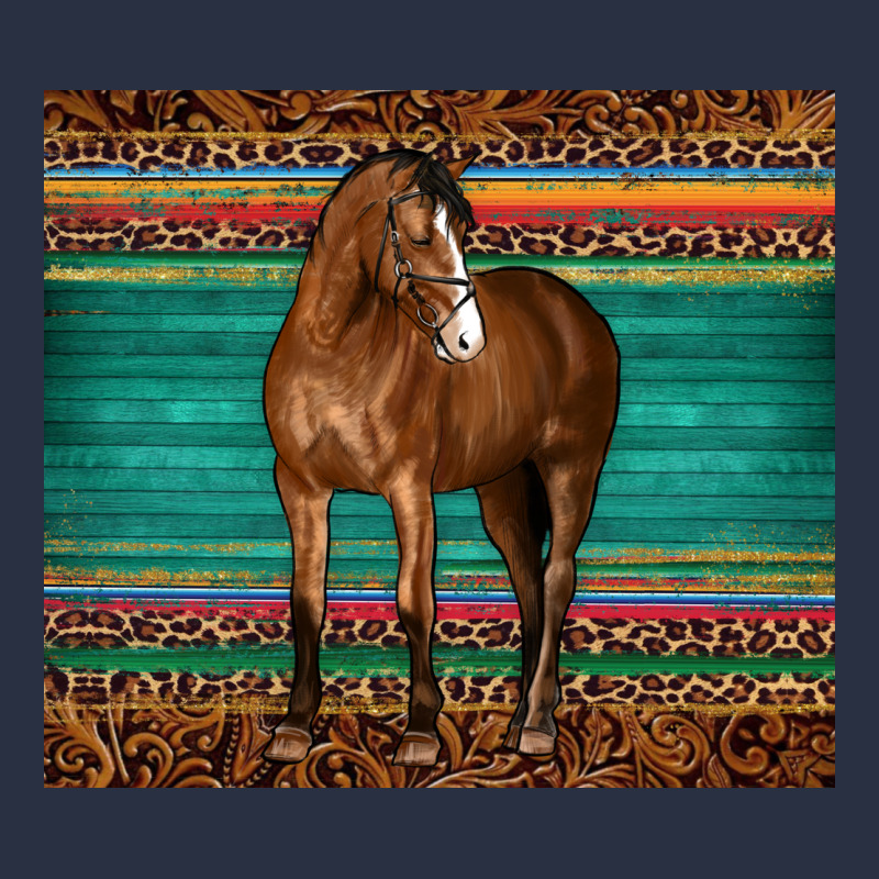 Western Horse Serape  Leather Leopard Heavyweight Sweatshirt by BarkalooDesign | Teevron