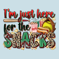 I'm Just Here For The Snacks Softball Ladies Tee | Teevron