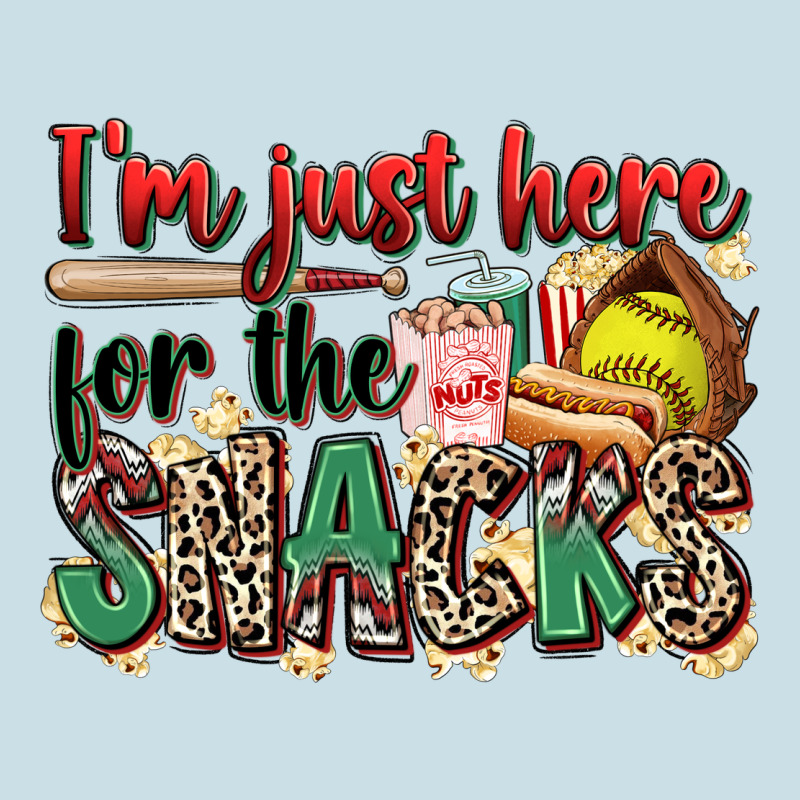 I'm Just Here For The Snacks Softball Ladies Tee by Zillion Design Studio | Teevron