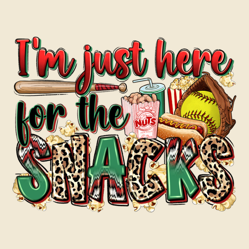 I'm Just Here For The Snacks Softball Ladies Tee by Zillion Design Studio | Teevron