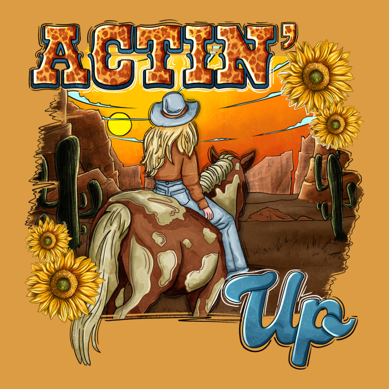 Actinup With Cowgirl Urban Heavy Tee by NancyCooperArtShop | Teevron