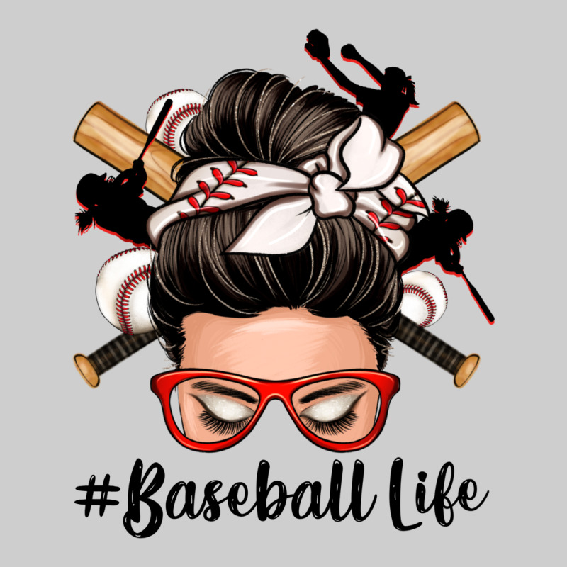 Baseball Life Messy Bun Premium Tee by Zillion Design Studio | Teevron