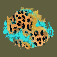 Glitter Leopard Turquoise Patch Vintage Tee | Teevron