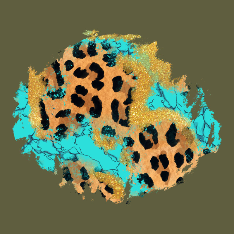 Glitter Leopard Turquoise Patch Vintage Tee by AdoDesignShop | Teevron