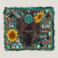 American Bison Wıth Sunflower And Gemstone Heavy Core Tee | Teevron