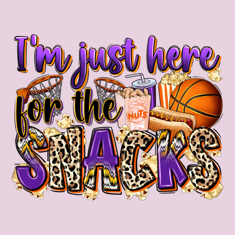 I'm Just Here For The Snacks Basketball Ladies Tee by Zillion Design Studio | Teevron