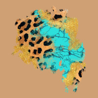 Glitter Leopard Turquoise Patch Vintage Tee | Teevron