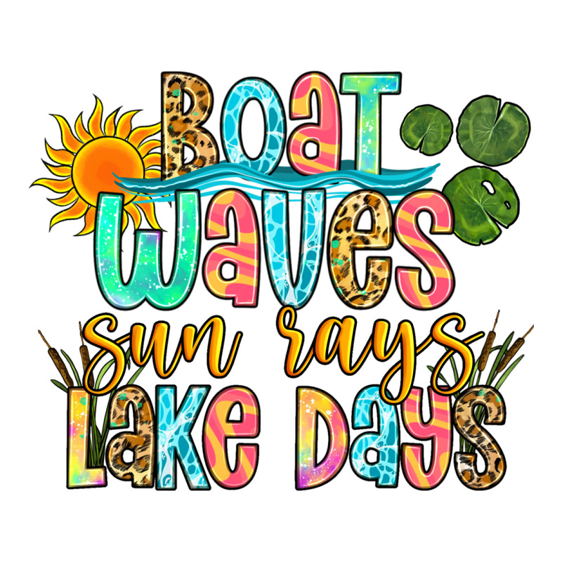 Boat Waves Sun Rays Lake Days Premium Tee by Zillion Design Studio | Teevron