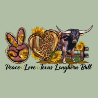 Peace Love Texas Longhorn Bull Urban Heavy Tee | Teevron