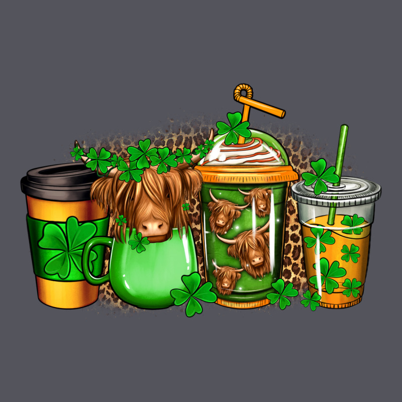 Longhaired Cow St Patricks Coffee Vintage Hoodie by Jasminsmagicworld | Teevron