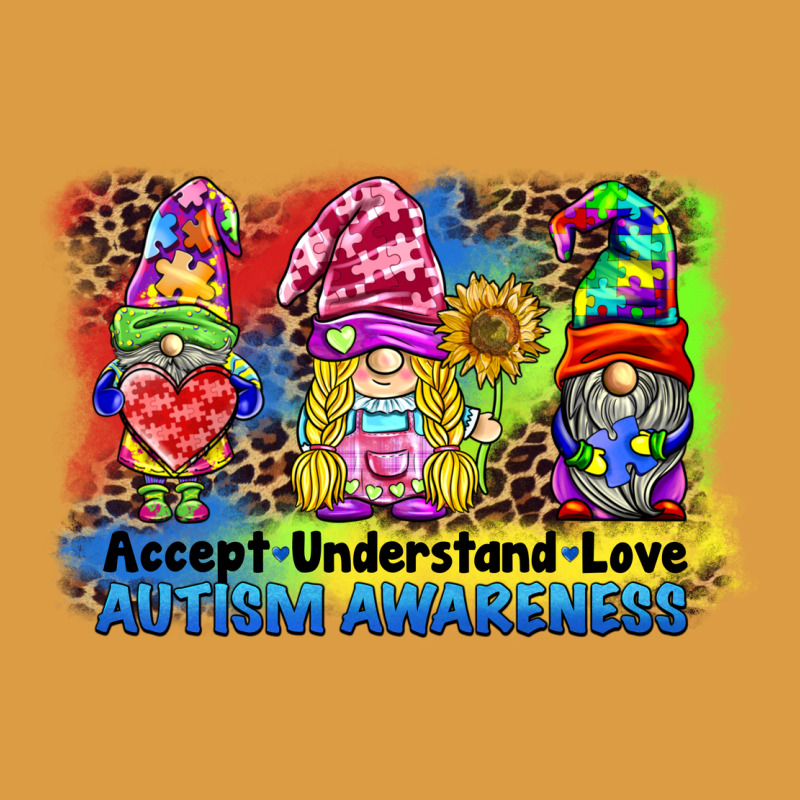 Accept Understand Love Autism Awareness Western Background Urban Heavy Tee by BarkalooDesign | Teevron