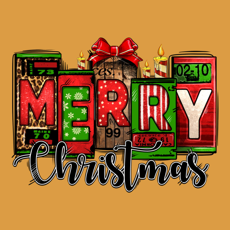Merry Christmas License Plate Letters Urban Heavy Tee by Jasminsmagicworld | Teevron