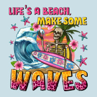Lifes A Beach Make Some Waves Ladies Tee | Teevron
