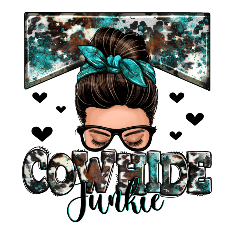 Cowhide Junkie Messy Bun Premium Tee by Zillion Design Studio | Teevron