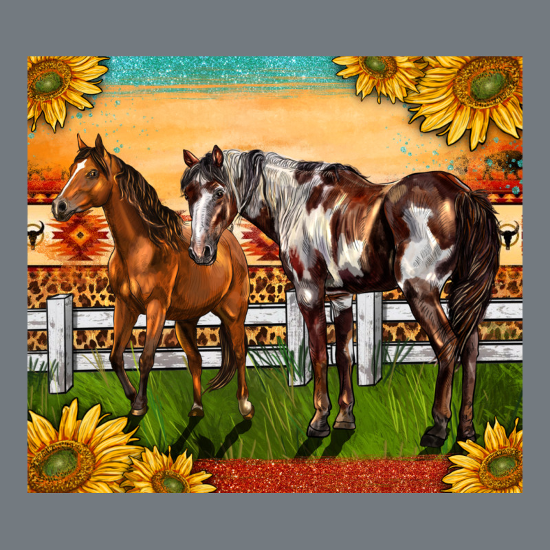 Western Ranch Horses Heavyweight Sweatshirt by LillyAllenDesigns | Teevron