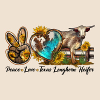 Peace Love Longhorn Heifer Urban Heavy Tee | Teevron
