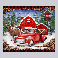 Christmas Farm Reindeer And Truck Heavyweight Sweatshirt | Teevron