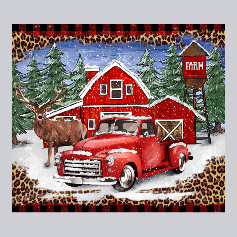 Christmas Farm Reindeer And Truck Heavyweight Sweatshirt by BarkalooDesign | Teevron