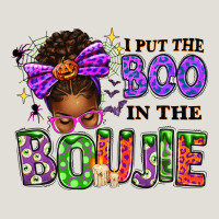 I Put The Boo In The Boujie Messy Bun Heavy Core Tee | Teevron