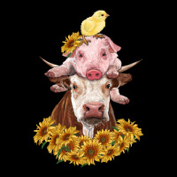 Cow With Pig And Chick Heavy Core Tee | Teevron