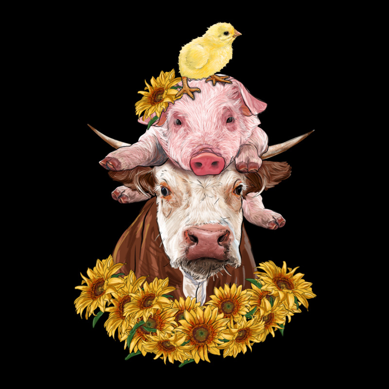 Cow With Pig And Chick Heavy Core Tee by RanaPortraitStore | Teevron