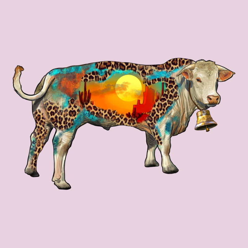 Charolais Bull With Desert And Leopard Ladies Tee by RanaPortraitStore | Teevron
