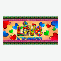 Love Autism Awareness License Plate Template Urban Heavy Tee | Teevron