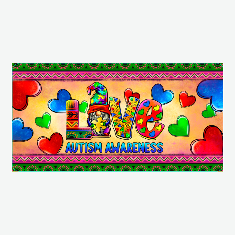 Love Autism Awareness License Plate Template Urban Heavy Tee by BarkalooDesign | Teevron