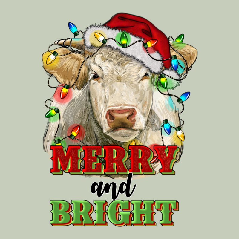 Merry And Bright Charolais Cattle Cow With Christm Ladies Tee by RanaPortraitStore | Teevron